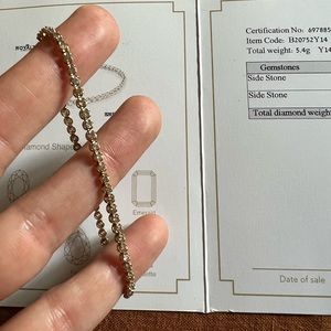 1 Ct Diamond Tennis Bracelet 14K Solid Yellow Gold